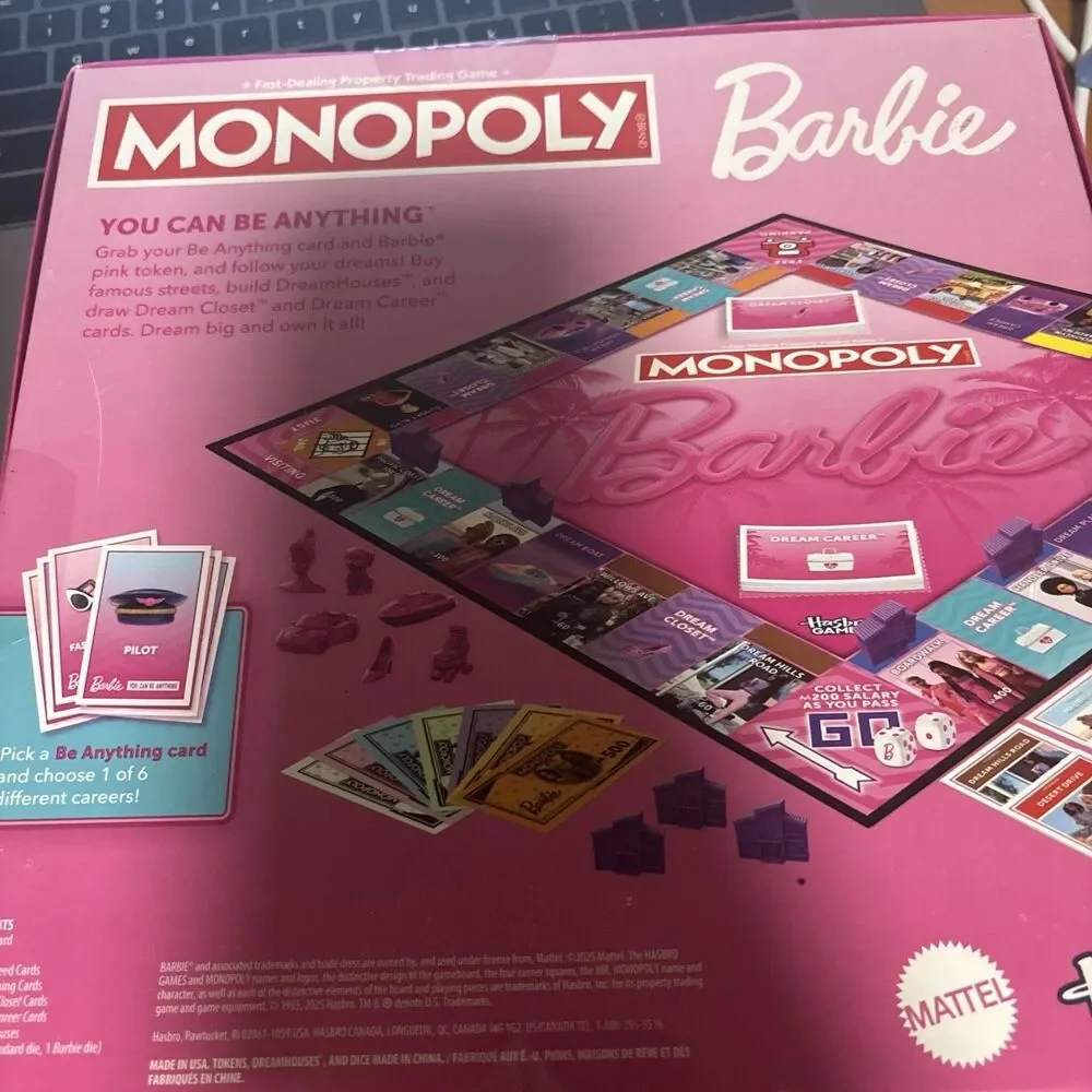 Hasbro monopoly barbie